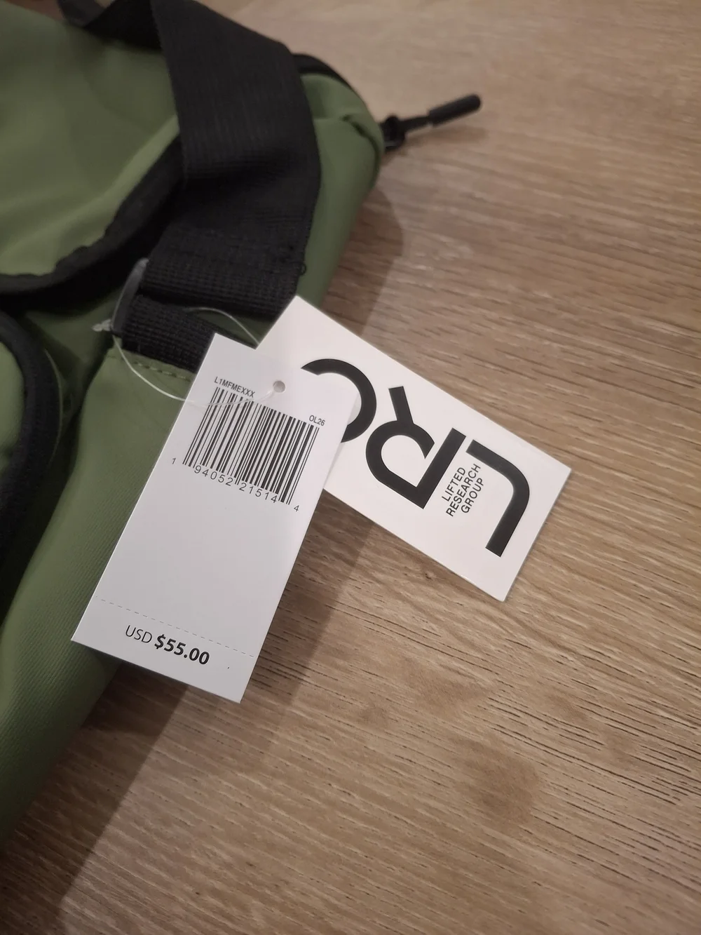 LRG Lifted Research Group Olive Green Messenger Bag NWT